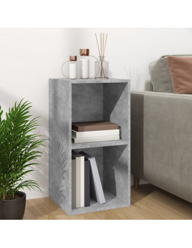 Contenitore per Vinili Grigio Cemento 71x34x36cm in Multistrato