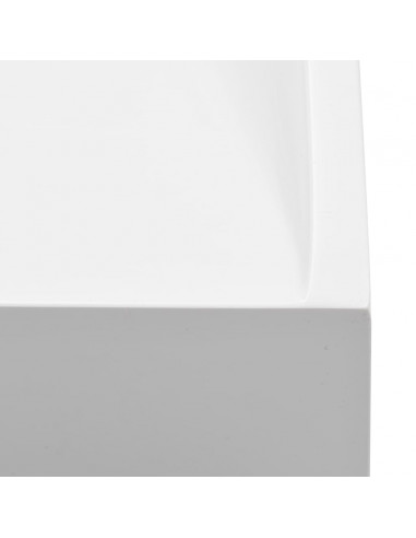 Lavandino 100x46x11 cm Blocco in Marmo/Minerale Bianco