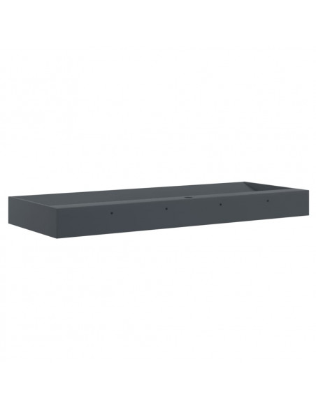Lavandino 120x46x11 cm Blocco in Marmo/Minerale Antracite