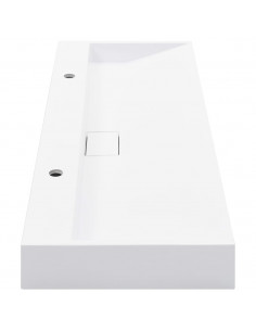 Lavandino 120x46x11 cm Blocco in Marmo/Minerale Bianco