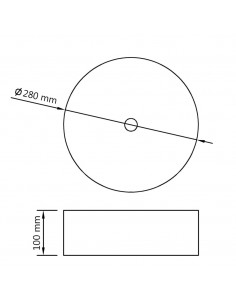 Lavandino 28x10 cm in Ceramica Oro