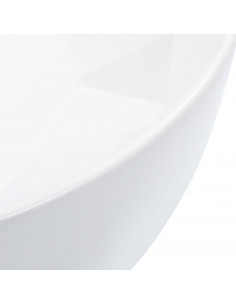 Lavandino 36x14 cm in Ceramica Bianco