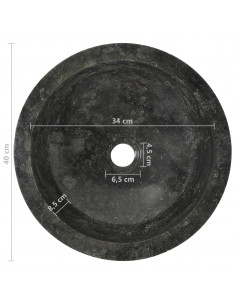 Lavandino 40x12 cm in Marmo Nero