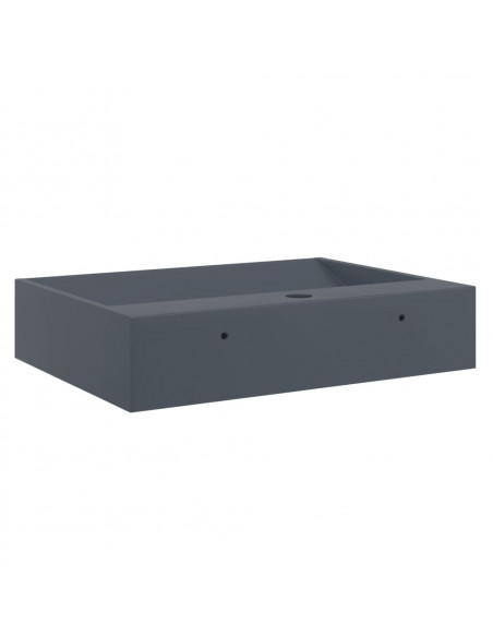 Lavandino 50x38x11 cm Blocco in Marmo/Minerale Antracite