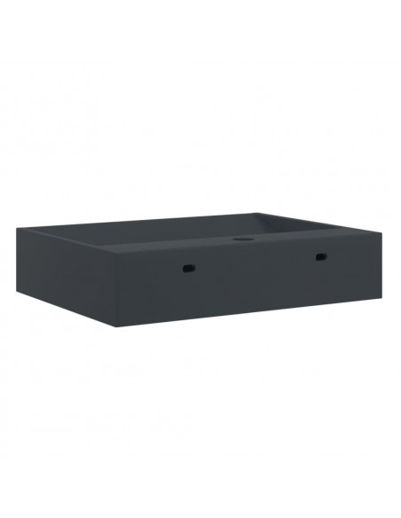 Lavandino 60x38x11 cm Blocco in Marmo/Minerale Antracite