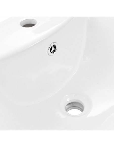 Lavandino a Colonna in Ceramica Bianca 580x470x200 mm