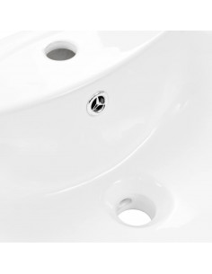 Lavandino a Colonna in Ceramica Bianca 650x520x200 mm