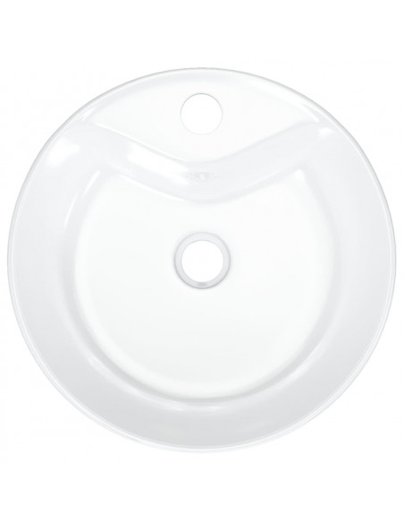Lavandino Bianco 40x14,5 cm in Ceramica Rotondo