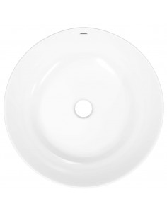 Lavandino Bianco 44x17 cm in Ceramica Rotondo