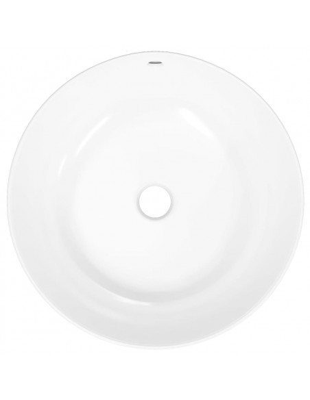 Lavandino Bianco 44x17 cm in Ceramica Rotondo