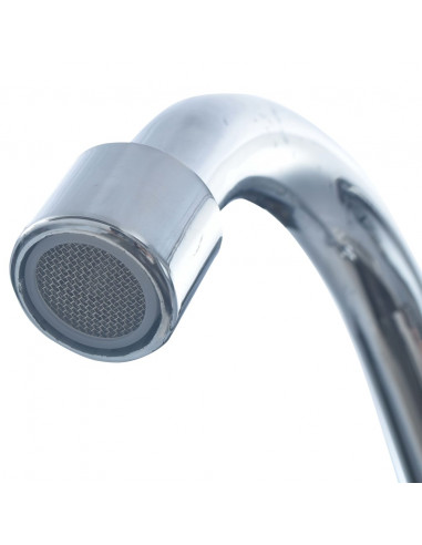 Lavandino Commerciale con Rubinetto da Pavimento Acciaio Inox