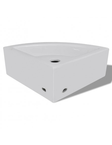 Lavandino con Troppopieno 45x32x12,5 cm Bianco