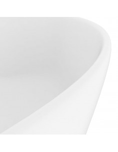 Lavandino con Troppopieno Bianco Opaco 36x13 cm in Ceramica