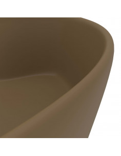 Lavandino con Troppopieno Crema Opaco 36x13 cm in Ceramica