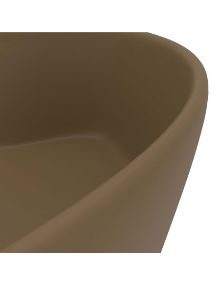 Lavandino con Troppopieno Crema Opaco 36x13 cm in Ceramica