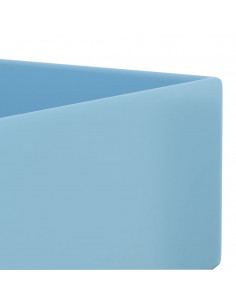 Lavandino con Troppopieno in Ceramica Azzurro