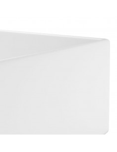 Lavandino con Troppopieno in Ceramica Bianco Opaco