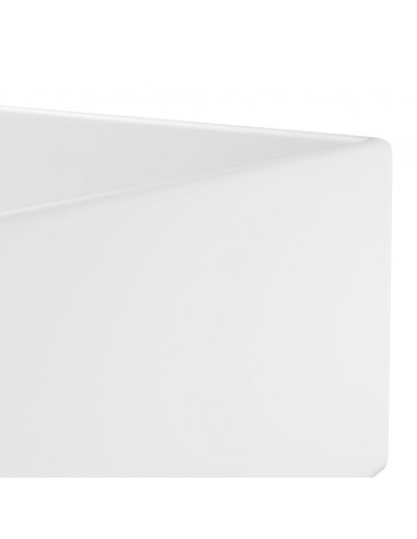 Lavandino con Troppopieno in Ceramica Bianco Opaco