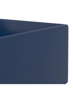Lavandino con Troppopieno in Ceramica Blu Scuro