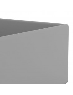 Lavandino con Troppopieno in Ceramica Grigio Chiaro