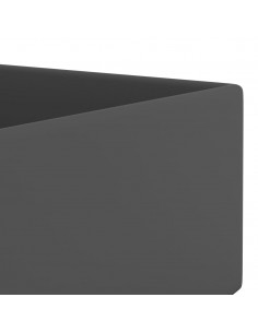 Lavandino con Troppopieno in Ceramica Grigio Scuro