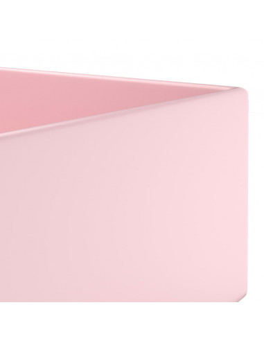 Lavandino con Troppopieno in Ceramica Rosa Opaco