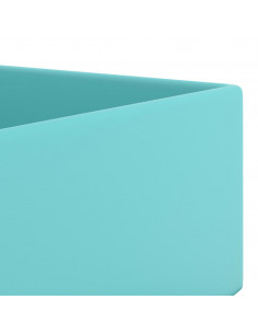 Lavandino con Troppopieno in Ceramica Verde Chiaro