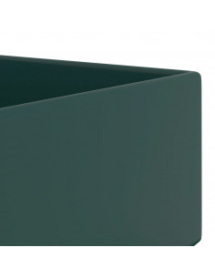 Lavandino con Troppopieno in Ceramica Verde Scuro