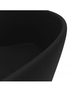 Lavandino con Troppopieno Nero Opaco 36x13 cm in Ceramica