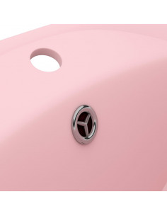 Lavandino con Troppopieno Ovale Rosa Opaco 58,5x39 cm Ceramica