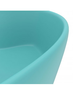 Lavandino con Troppopieno Verde Chiaro Opaco 36x13 cm Ceramica