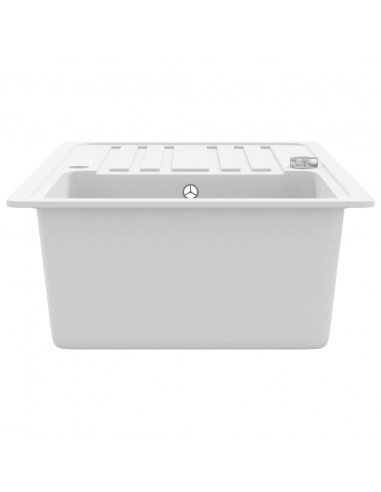 Lavandino cucina granito lavello singolo scolapiatti reversibile crema