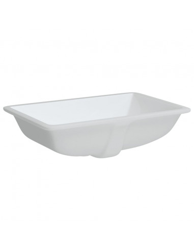 Lavandino da Bagno Bianco 60x40x21 cm Rettangolare in Ceramica
