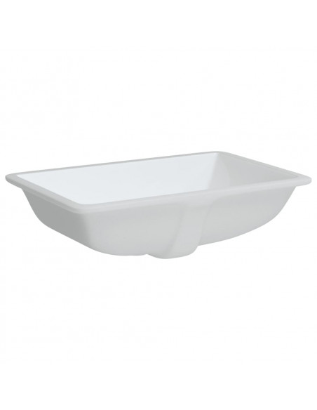 Lavandino da Bagno Bianco 60x40x21 cm Rettangolare in Ceramica