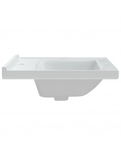 Lavandino da Bagno Bianco 61x48x19,5cm Rettangolare in Ceramica