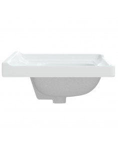 Lavandino da Bagno Bianco 61x48x23 cm Rettangolare in Ceramica