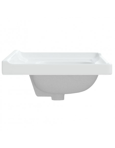 Lavandino da Bagno Bianco 61x48x23 cm Rettangolare in Ceramica