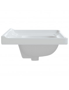 Lavandino da Bagno Bianco 71x48x23 cm Rettangolare in Ceramica