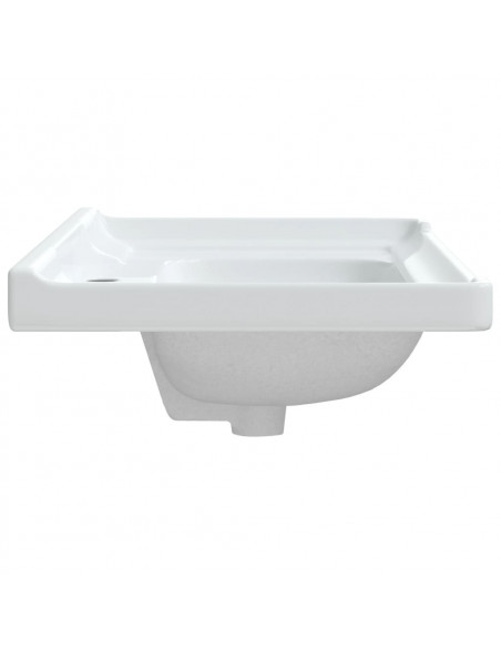 Lavandino da Bagno Bianco 81x48x23 cm Rettangolare in Ceramica