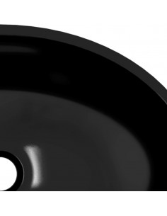 Lavandino in Vetro 50x37x14 cm Nero