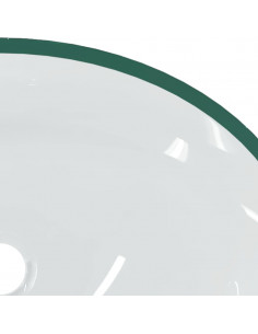 Lavandino in Vetro 50x37x14 cm Trasparente