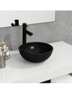 Lavandino in Vetro Temperato 30x12 cm Nero