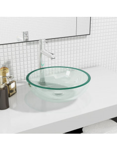 Lavandino in Vetro Temperato 35x12 cm Trasparente