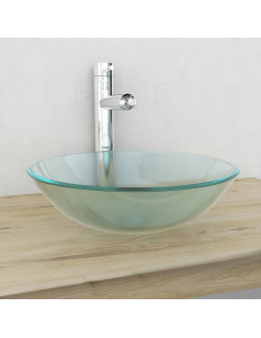 Lavandino in Vetro Temperato 42cm Smerigliato