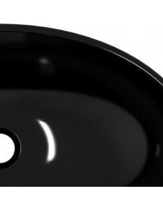 Lavandino in Vetro Temperato 54,5x35x15,5 cm Nero