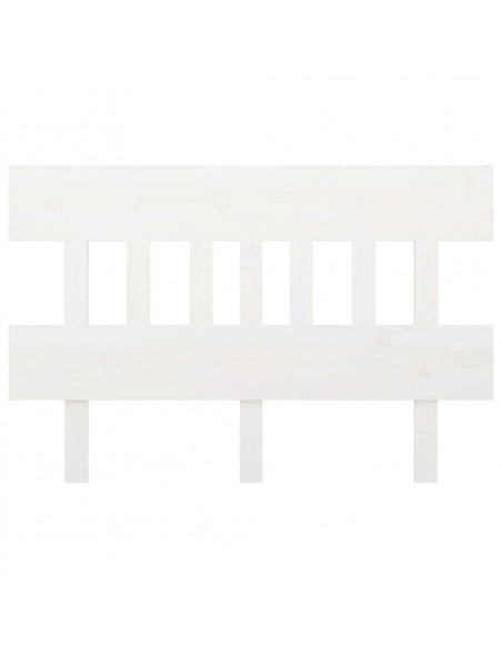 Testiera per Letto Bianca 143,5x3x81 cm Legno Massello di Pino