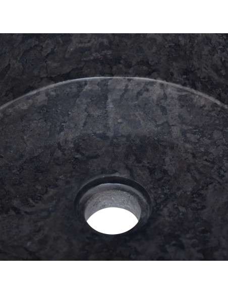 Lavandino Nero Ø40x15 cm in Marmo