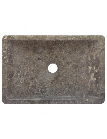 Lavello 45x30x12 cm Marmo Lucido Grigio