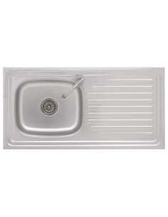 Lavello da Campeggio Vasca Singola con Rubinetto Acciaio Inox