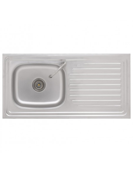 Lavello da Campeggio Vasca Singola con Rubinetto Acciaio Inox